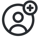 User Cirlce Add SVG Icon
